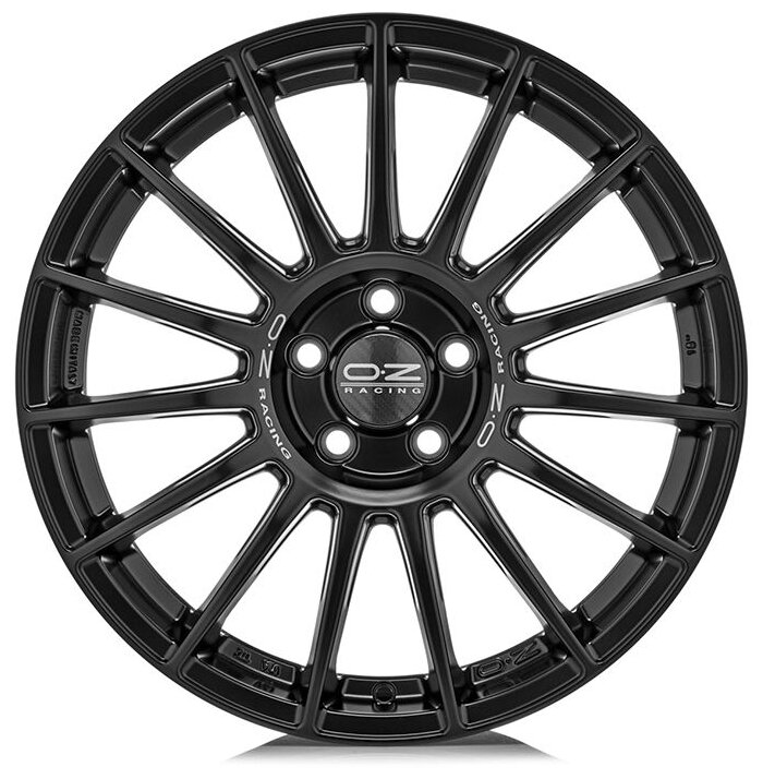 Oz superturismo lm 8,5x19 5/112 et30 d-75 matt black silver lettering (w01852202r9) d-l