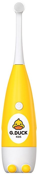 Womlee - Электрическая зубная щётка Уточка жёлтая с насадками - фотография № 5