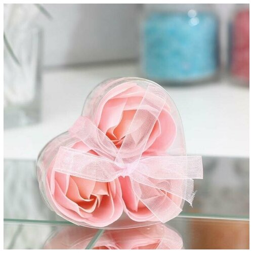 Мыльные розочки розовые набор 3 шт 1599₽