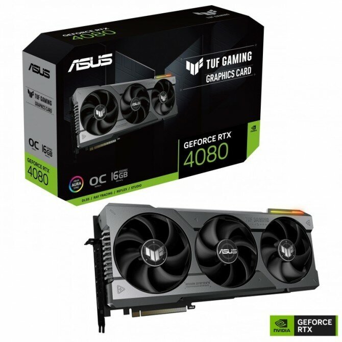 Видеокарта ASUS TUF-RTX4080-O16G-GAMING (TUF Gaming GeForce RTX 4080 16 ГБ GDDR6X OC Edition) (90YV0IB0-M0NA00)