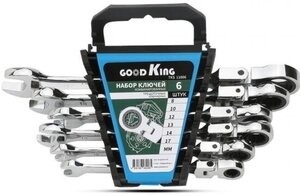 Набор комбинированных трещоточных шарнирных ключей Goodking TKS-11006 из 6 предметов