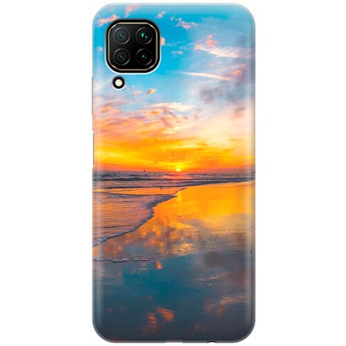 фото Re:pa накладка transparent для huawei p40 lite с принтом "закат на пляже"