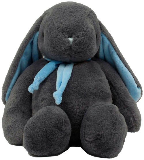 Кролик 38 см темно-серый/голубой
