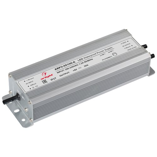 фото Блок питания arpv-05100-a (5v, 20.0a, 100w) (arlight, ip67 металл, 3 года)