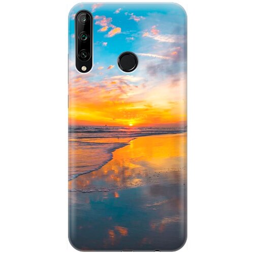 фото Re:pa накладка transparent для huawei p40 lite e / honor 9c с принтом "закат на пляже"