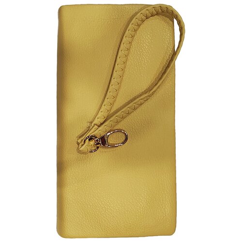 Сумка клатч , фактура гладкая, желтый