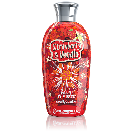 Бронзатор с экстрактом конопли STRAWBERRY  VANILLA SuperTan, 15 мл