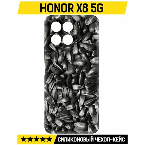 Чехол-накладка Krutoff Soft Case Семечки для Honor X8 5G черный
