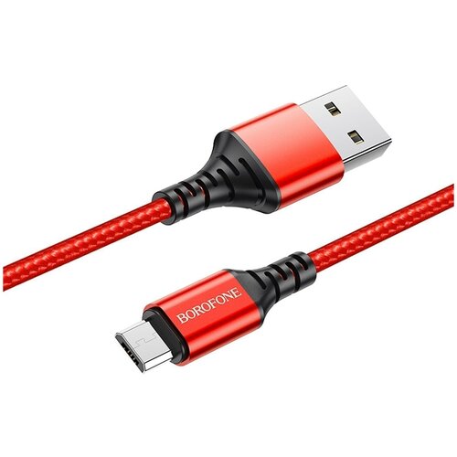 Кабель USB, micro USB, Borofone BX54 Ultra bright, 100 см, красный кабель usb type c borofone bx54 ultra bright 100 см черный 1 шт