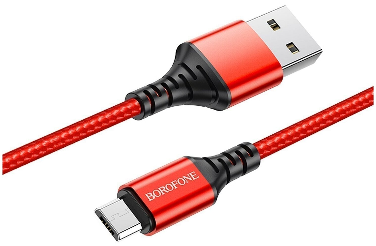 Кабель USB, micro USB, Borofone BX54 Ultra bright, 100 см, красный