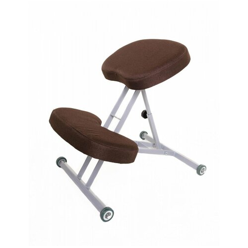 фото Ортопедический коленный стул «богатырь» (ткань) коричневый