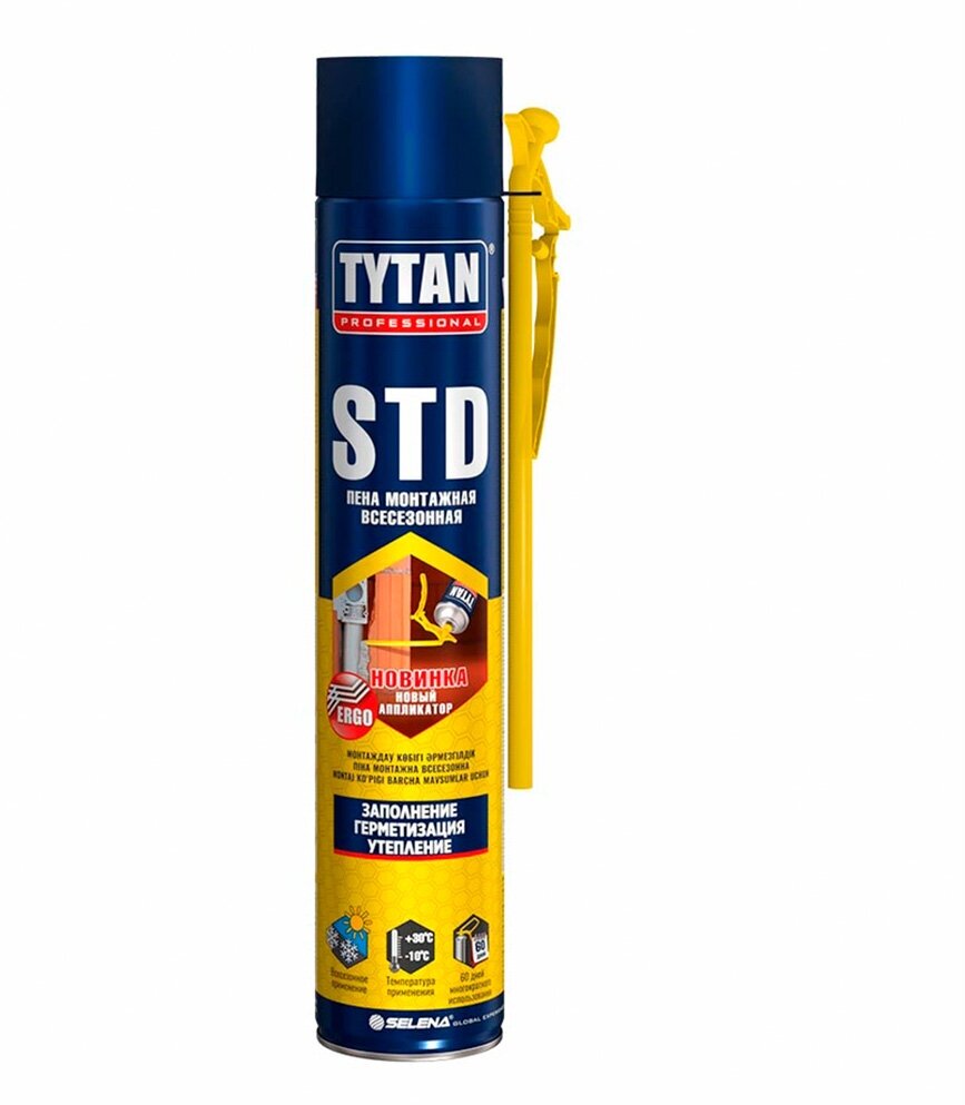 Пена монтажная бытовая Tytan Professional STD эрго всесезонная 750 мл