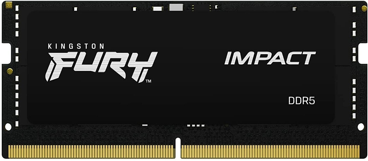 Модуль памяти Kingston 32GB DDR5 4800 SODIMM FURY Impact PnP Gaming Memory KF548S38IB-32 Non-ECC CL38  1.1V 2RX8 38-38-38 262-pin 16Gbit RTL