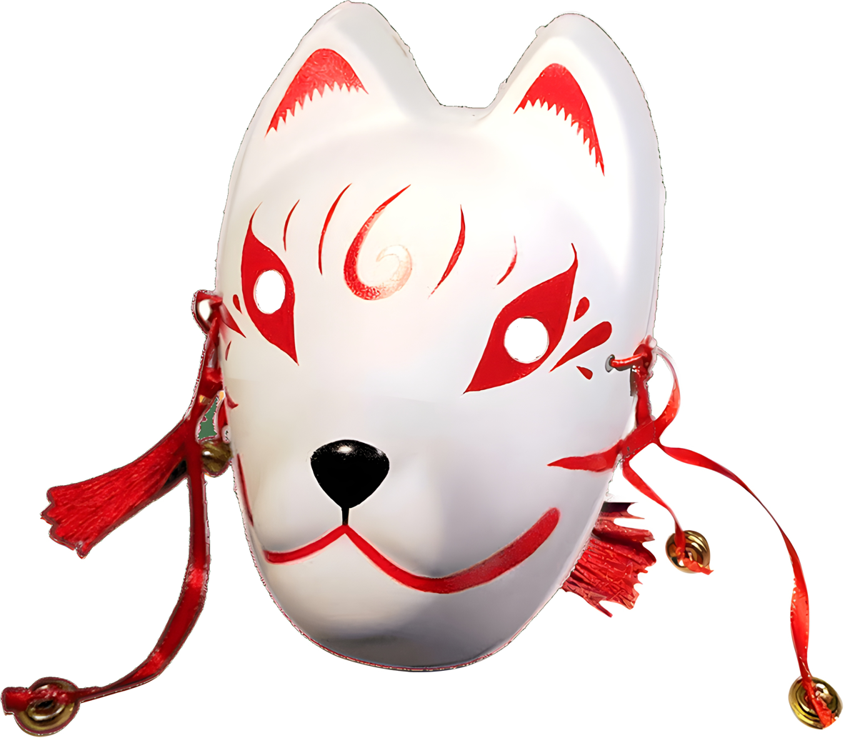 Аниме маска лисы Кицуне японская