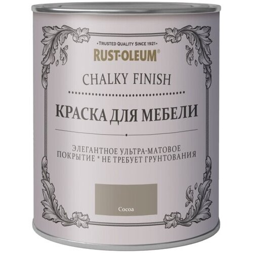 RUST-OLEUM Краска для мебели ультраматовая Rust-oleum Rust Oleum Chalky Finish (750 мл) антрацит