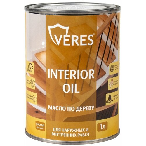 Масло для дерева Veres Interior Oil, 1 л, тик