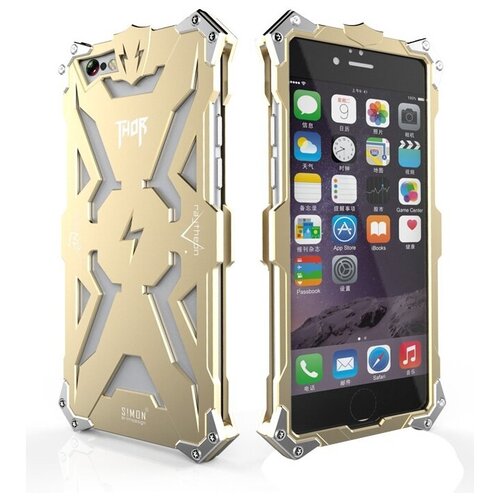 фото Чехол-бампер mypads для iphone 6/ 6s 4.7 (айфон 6 / 6с) противоударный усиленный ударопрочный золотой