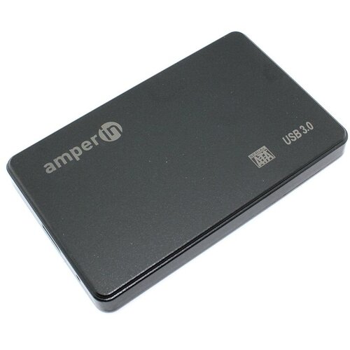 Корпус для жесткого диска Amperin AM25U3PB 2,5, USB 3.0, пластиковый, черный внешний корпус 2 5 для жестких дисков hdd ssd usb 3 0 пластик черный