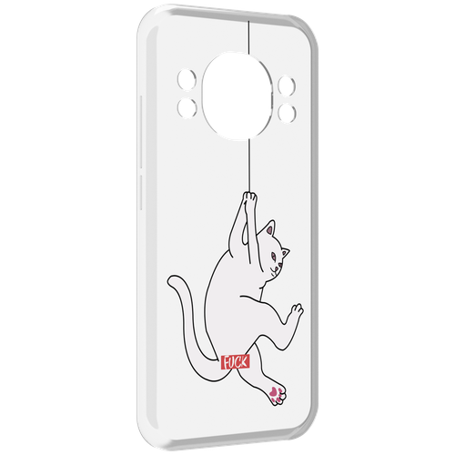 Чехол MyPads котяра-на-веревке для Doogee S98 / S98 Pro задняя-панель-накладка-бампер