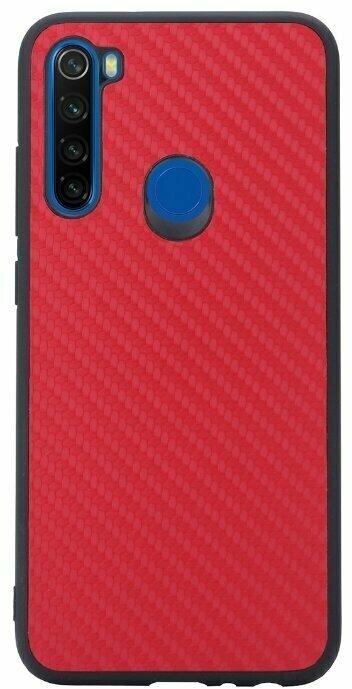 Чехол накладка G-Case Carbon для Xiaomi Redmi Note 8, красная