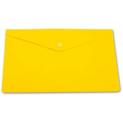 Конверт на кнопке Бюрократ -PK803ANYEL A4 непрозрачный пластик 0.18мм желтый часы настенные бюрократ wallc r81p 23см желтый