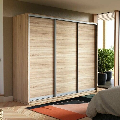 Шкаф-купе 2,1 Экспресс 3-х дверный 210х220х45 ЛДСП Сонома