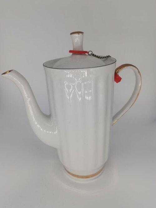 Винтажный советский фарфоровый заварочный чайник  кофейник, СССР
