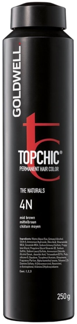 Goldwell Topchic 4N - средне-коричневый 250мл (баллон)