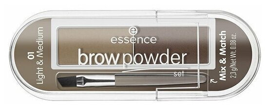 Эссенс / Essence - Набор теней для бровей Brow Powder тон 01 Light&Medium 2,3 г