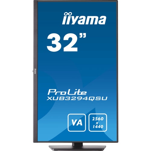 IIYAMA Монитор LCD 32' ETE VA-panel, 2560x1440, 250cd/m, 4ms, Speakers, DisplayPort, HDMI, USB-HUB (2x 3.0), 15cm Height Adj. Stand, Черный