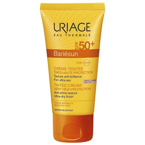 Uriage Тональный крем Bariesun, SPF 50+, 50 мл, оттенок: светлый uriage bariesun spf 50 тональный крем светлый 50 мл