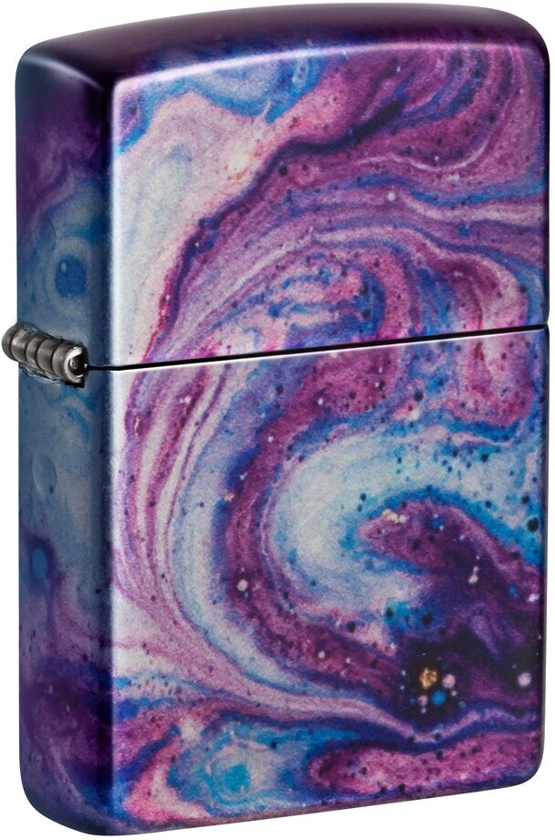 Оригинальная бензиновая зажигалка ZIPPO Universe Astro с покрытием 540 Tumbled Chrome, латунь/сталь, сиреневая, 38x13x57 мм