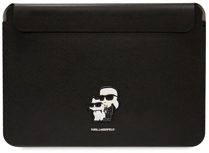 Чехол-папка Lagerfeld Saffiano Sleeve NFT Karl & Choupette для Macbook 13"/14" черный