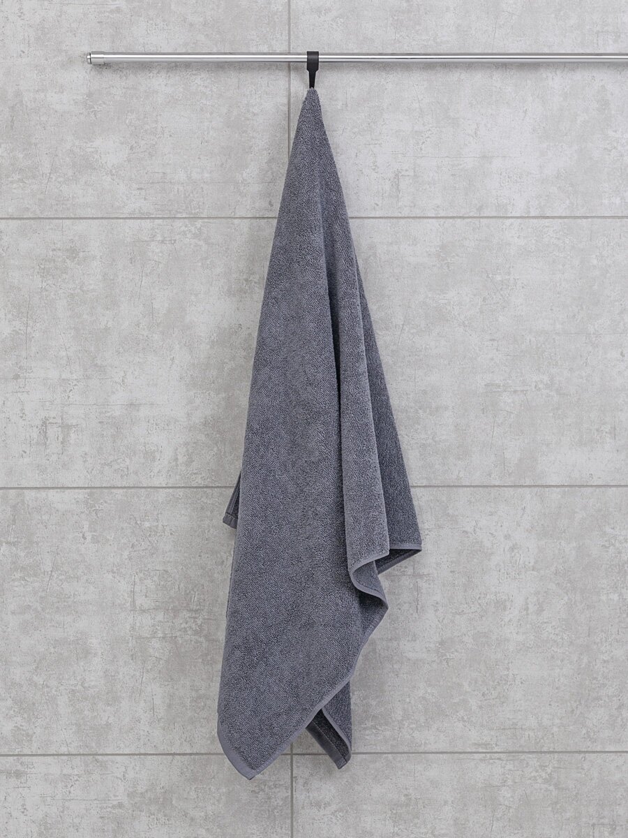 Махровое полотенце Sandal "люкс" 70*140 см., цвет - серый - фотография № 5