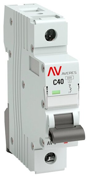 Автоматический выключатель 1П 40A характеристика С 6kA EKF AV-6 AVERES