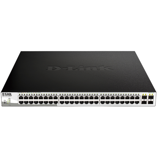 Коммутатор D-Link DGS-1210-52MPP/E2A, PROJ L2 Smart Switch with 48 10/100/1000Base-T ports and 4 1000Base-X SFP ports (48 PoE ports 802.3af/802.3at (30 W), PoE Budget 740 W).16K Mac address, 802.3x Flow Control (DGS-1210-52MPP/E2A) коммутатор d link dgs 1100 24v2 a2a l2 smart switch with 24 10 100 1000base t ports 8k mac address 802 3x flow control 802 3ad link aggregation port mirroring 128 of 802 1q vlan vid range 1 4094 loopbac dgs 1100 24v2 a2a