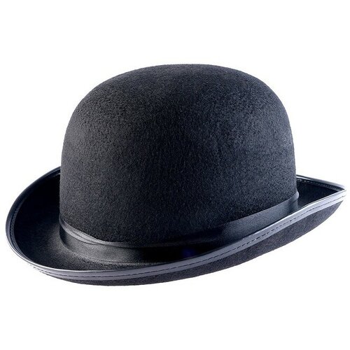 Шляпа котелок, фетр, черный, р-р 59 шляпа zhaki размер 54 59 черный