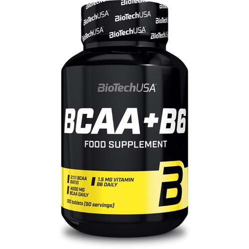 BCAA BioTechUSA BCAA+B6, нейтральный, 100 шт. аминокислота biotechusa bcaa 6000 нейтральный