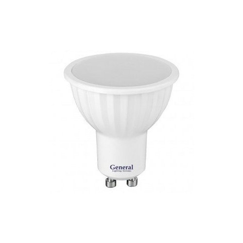 Светодиодная LED лампа General MR16 GU10 7W 3000K 3K 50x56 пластик/алюм 660314 (упаковка 12 штук)