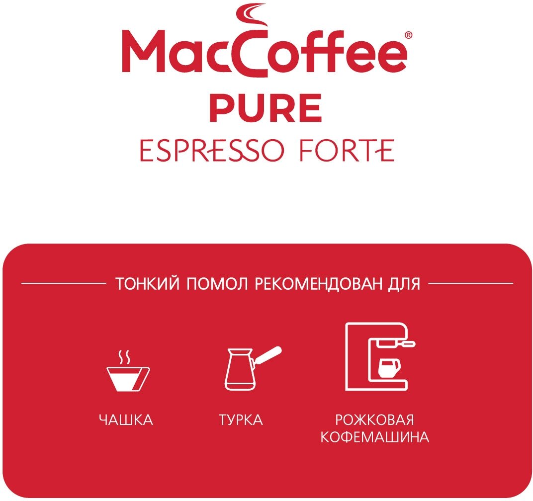 Кофе молотый MacCoffee PURE Espresso Forte, 250 г - фото №10