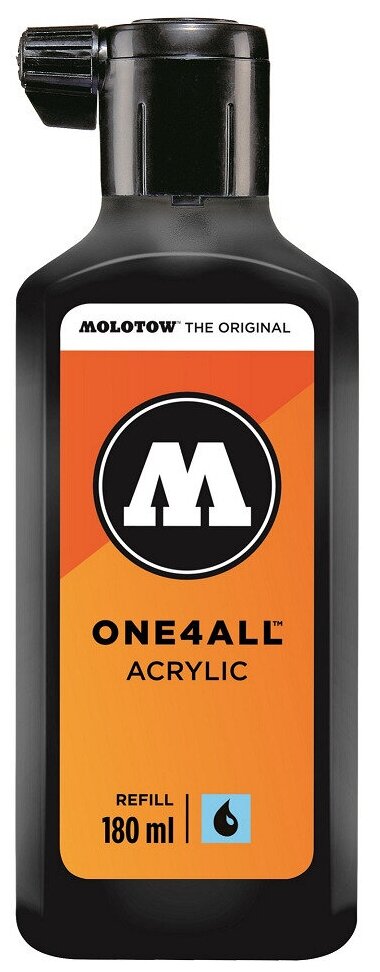 Акриловая заправка Molotow One4All 180мл 692180 (180) цвет черный signal black