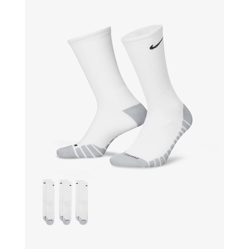 Носки NIKE, размер 43-46, серый, белый, 3 пары