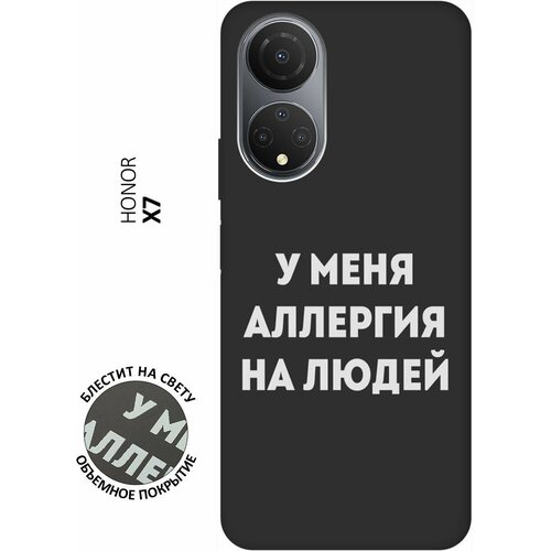 Матовый Soft Touch силиконовый чехол на Honor X7, Хонор Х7 с 3D принтом Allergy W черный матовый soft touch силиконовый чехол на honor x7 хонор х7 с 3d принтом 2007 w черный