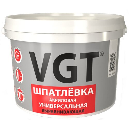 Шпатлевка универсальная для наружных и внутренних работ VGT, акриловая, 0,33 кг