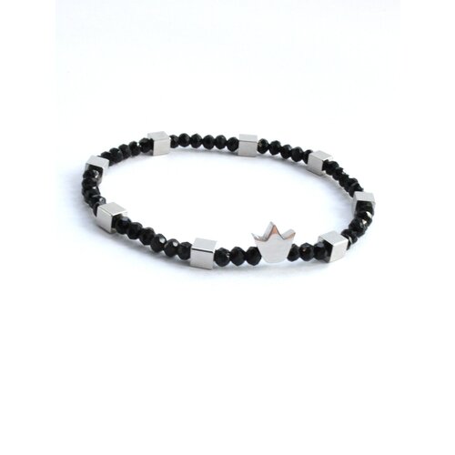 фото Браслет из натурального камня. шпинель. на резинке (корона + кубы) pechinoga design