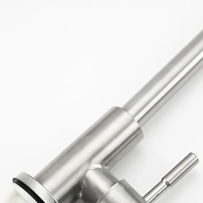 Кран для холодной воды кухонной мойки-раковины с гибким изливом Frap F41899-7 сатин, нержавеющая сталь - фотография № 6