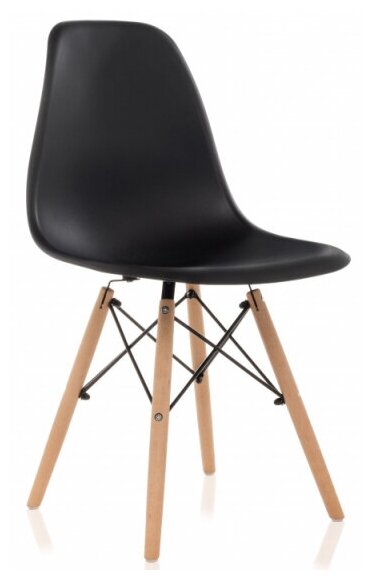 Стул обеденный WOODVILLE деревянный Eames PC-015 черный