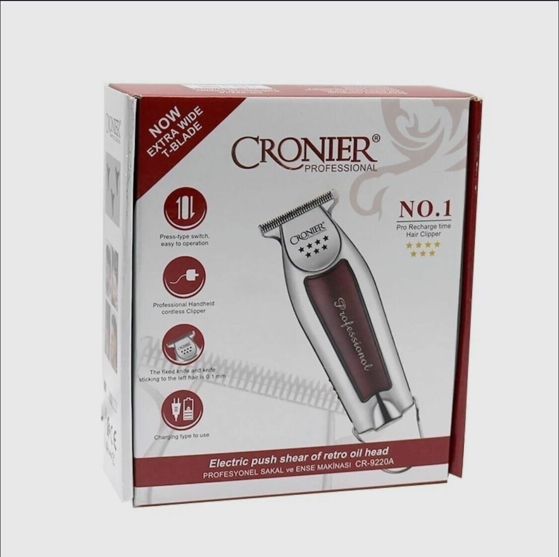 Триммер Профессиональный Cronier 9220A, машинка для стрижки волос и бороды. - фотография № 12