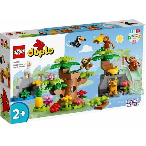 lego duplo набор игровая площадка мечты с рамой кит и ракета Конструктор Lego Duplo Дикие животные Южной Америки (10973-L)