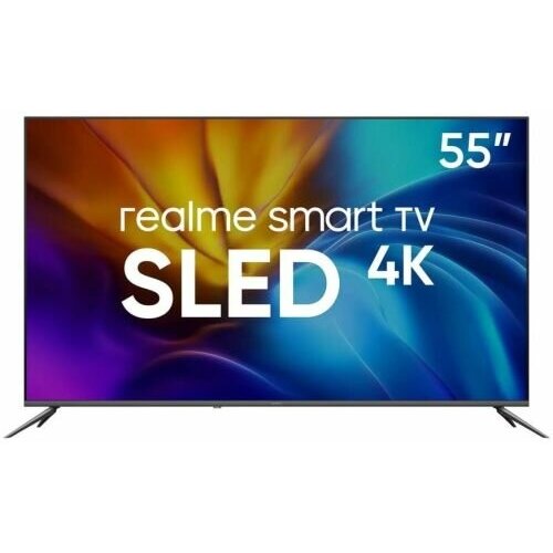 Телевизор Realme TV 55 Sled черный, 3840x2160, Android 10.0, Smart TV